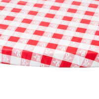 Round Plastic Tablecloths Webstaurant Colors Creative Converting 37288 Stay Put 60 Inch Round Red Gingham Plastic Table Cover 12