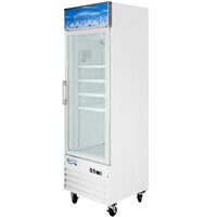 Avantco GDC-12F-HC 27 1/8" White Swing Glass Door Merchandiser Freezer with LED Lighting