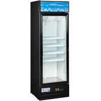 Avantco GDC-15-HC 25 5/8" Black Swing Glass Door Merchandiser Refrigerator with LED Lighting
