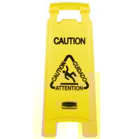 Caution Wet Floor Yellow Safety Sign Cleaning Slippery Warning Bright 2 Sided