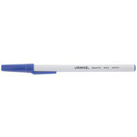 Universal UNV27411 Economy Blue Medium Point 1mm Oil-Based Ballpoint Stick Pen - 12/Box