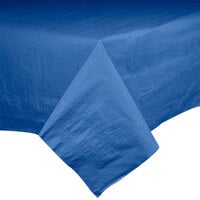 blue paper table cover