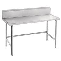 advance tabco spec line tvks 242 24 inch x 24 inch 14 gauge stainless steel - Stainless Steel Work Table With Backsplash advance tabco spec line tvks 242 24 inch x 24 inch 14 gauge stainless steel - Stainless Steel Work Table With Backsplash