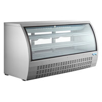 Avantco DLC82-HC-S 82" Stainless Steel Curved Glass Refrigerated Deli Case