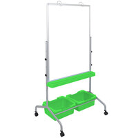 whiteboards magnetic mobile rolling whiteboard l330 sided hooks bins luxor classroom chart double storage