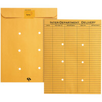 Quality Park 63666 Brown Kraft Redi Tac Box Style Interoffice Envelope 100//Box 10 x 13