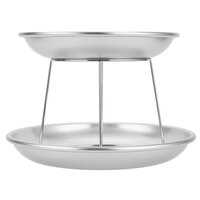 TableTop King 3-Tier Seafood Tower Set – Aluminum Serving Trays With Stand For Parties