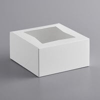 White Pastry Bakery Box – Sturdy Kraft Paperboard Auto-Popup Box Keeps Pastries Safe Size 8 L x 5 3//4 W x 2 1//2 H by MT Products Clear Widow for Visibility 25 Pieces