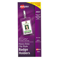 4 x 3 24 Pack 74468 Avery Pin Style Name Badge Kit for Laser and Inkjet Printers Clear