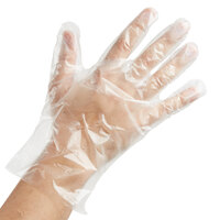 Choice 100-Count Large Disposable Food Service Poly Gloves - 1000/Box