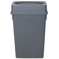 Lavex Janitorial 23 Gallon Gray Slim Rectangular Trash Can and Gray ...