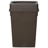 Continental 23 Gallon Brown Rectangular Wall Hugger   Slim Trash Can 