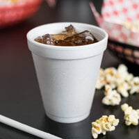 Traditional foam cup holding soda