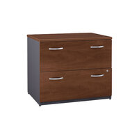 Bush WC24454ASU Series C Hansen Cherry / Graphite Gray Laminate Two-Drawer Lateral File - 35 3/4