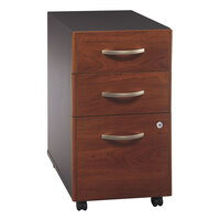 Bush WC24453SU Series C Collection Hansen Cherry Three-Drawer Mobile Pedestal File Cabinet - 15 3/4