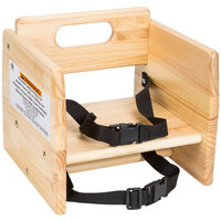 wooden booster seat with tray