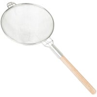 KitchenCraft 18cm Conical Sieve - Fine Mesh Stainless Steel Strainer With Bowl Rest & Hook