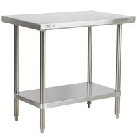 Rolling Stainless Steel Top Kitchen Work Table Cart Shelving 30/"x24/" NEW VN