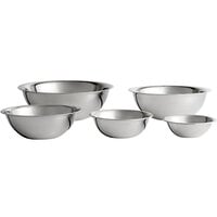 Vollrath 5 Piece Standard Weight Stainless Steel Mixing Bowl Set