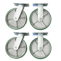 2000 Pound Capacity Wesco Industrial Products 250049 6 Diameter Polyolefin Wheel Rigid and Swivel Caster