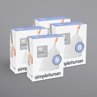 simplehuman CW0251MC 1.6 Gallon / 6 Liter Code B White Custom Fit Trash Can Liner - 360/Case