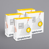 simplehuman CW0255MC 5.3 Gallon / 20 Liter Code E White Custom Fit Trash Can Liner - 240/Case