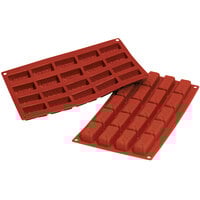 1 Each 1.37 x 1.37 x 0.84 High Silikomart Professional SF080 Silicone Baking Mold Square Savarin 0.54 Oz Volume 24 Cavities