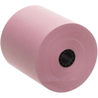 Point Plus 3 inch x 165' Pink 1 Ply Bond Cash Register POS Paper Roll Tape - 50/Case
