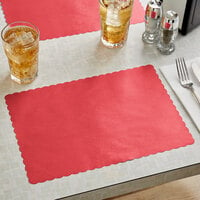 red disposable placemat