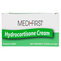 Medique 24369 Medi-First .9 g Hydrocortisone 1% Anti-Itch Cream Packet - 10/Box