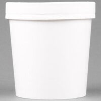 Huhtamaki Chinet 71844 White 16 oz. Double-Wall Poly Paper Food Cup with Vented Paper Lid - 250/Case