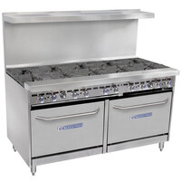 Bakers Pride Restaurant Series 60-BP-10B-S26 Natural Gas 10 Burner Range with Two Standard 26
