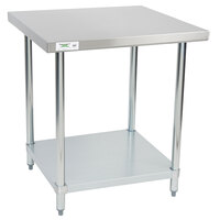KPS Commercial Stainless Steel Work Table 14 x 30 with Double Undershelf