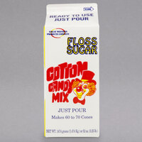Great Western 1/2 Gallon Carton Pink Bubble Gum Cotton Candy Floss Sugar - 6/Case