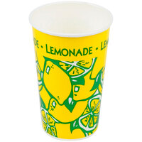 16 oz. Tall Plastic Lemonade Cold Cup with Straw and Lid - 500/Case