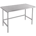 Advance Tabco Spec Line TVLG-300 30" x 30" 14 Gauge Open Base Stainless Steel Commercial Work Table