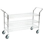 Regency 18" x 42" Three Shelf Chrome Heavy Duty Utility Cart