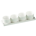 CAC Gourmet Bright White Porcelain Dinnerware