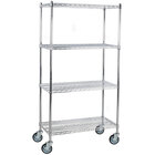 Regency 18" x 36" NSF Chrome 4-Shelf Kit with 64" Posts and Casters