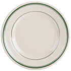 Green Band Rolled Edge China Dinnerware