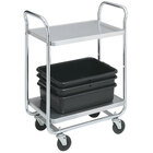 Two Shelf Solid Metal Bussing / Utility / Transport Carts