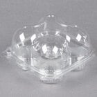 4 Compartment Clear Hinged High Dome Cupcake Container   - 225/Case