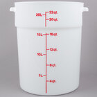 Round, White Food Storage Containers & Lids