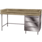 Wood Top Baker's Tables with Drawers