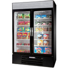 2 Section Glass Door Merchandising Freezers