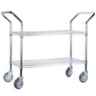 Regency 18" x 48" Two Shelf Chrome Heavy Duty Utility Cart