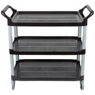 Three Shelf Plastic Bussing Carts and Transport Carts