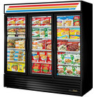 3 Section Glass Door Merchandising Freezers