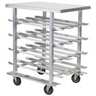Regency CANRK72AL Half Size Mobile Aluminum Can Rack for #10 and #5 Cans with Aluminum Top