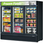 3 Section Glass Door Merchandising Freezers